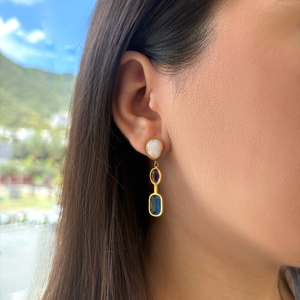Aretes rose to blue