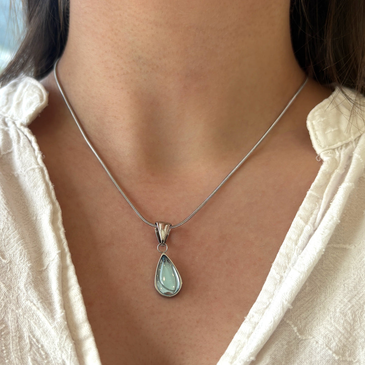 Collar Piedra Aqua